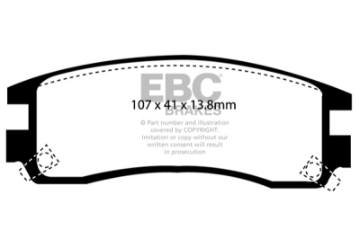 Picture of EBC 94-95 Buick Regal 3-1 Greenstuff Rear Brake Pads