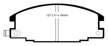 Picture of EBC 94-95 Honda Passport 2-6 Greenstuff Front Brake Pads