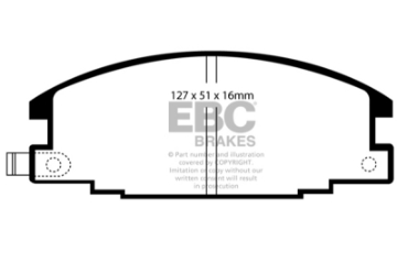 Picture of EBC 94-95 Honda Passport 2-6 Greenstuff Front Brake Pads