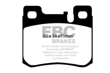 Picture of EBC 94-95 Mercedes-Benz C220 W202 2-2 ASC Greenstuff Rear Brake Pads