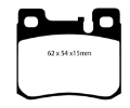 Picture of EBC 94-95 Mercedes-Benz C220 W202 2-2 ASC Yellowstuff Rear Brake Pads