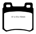 Picture of EBC 94-95 Mercedes-Benz C220 W202 2-2 Redstuff Rear Brake Pads