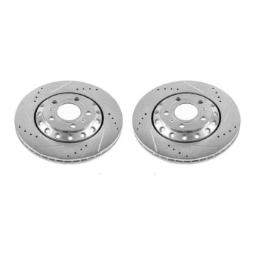 Picture of Power Stop 03-10 Audi A8 Quattro Rear Evolution Drilled & Slotted Rotors - Pair