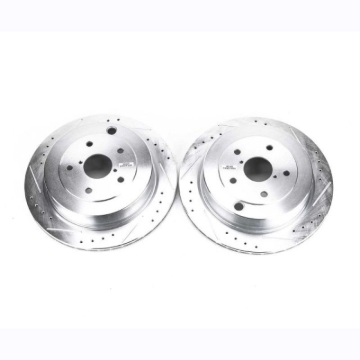 Picture of Power Stop 06-07 Subaru B9 Tribeca Rear Evolution Drilled & Slotted Rotors - Pair