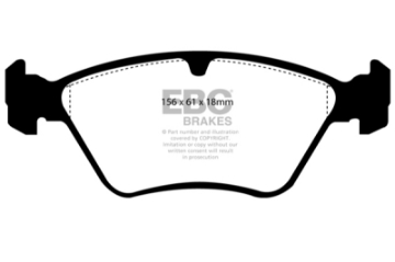 Picture of EBC 94-96 Saab 900 2-0 Turbo Greenstuff Front Brake Pads