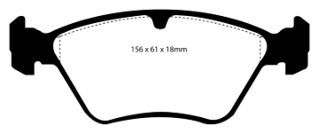 Picture of EBC 94-96 Saab 900 2-0 Turbo Ultimax2 Front Brake Pads