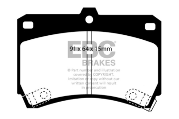 Picture of EBC 94-97 Ford Aspire 1-3 manual Yellowstuff Front Brake Pads