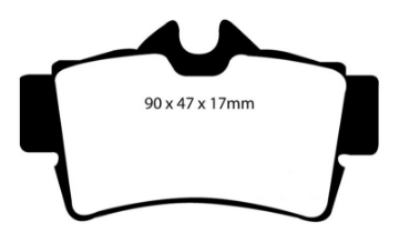 Picture of EBC 94-98 Ford Mustang 3-8 Redstuff Rear Brake Pads