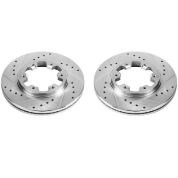 Picture of Power Stop 85-86 Nissan 720 Front Evolution Drilled & Slotted Rotors - Pair
