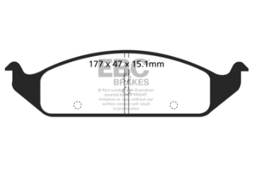 Picture of EBC 95-97 Chrysler Cirrus 2-4 14in Wheels Greenstuff Front Brake Pads