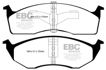 Picture of EBC 95-97 Chrysler Concorde 3-3 Greenstuff Front Brake Pads