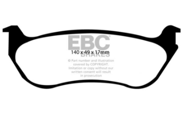 Picture of EBC 95-97 Ford Crown Victoria 4-6 Phenolic PisTons Redstuff Rear Brake Pads