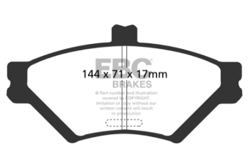 Picture of EBC 95-97 Ford Crown Victoria 4-6 Phenolic Pistons Ultimax2 Front Brake Pads