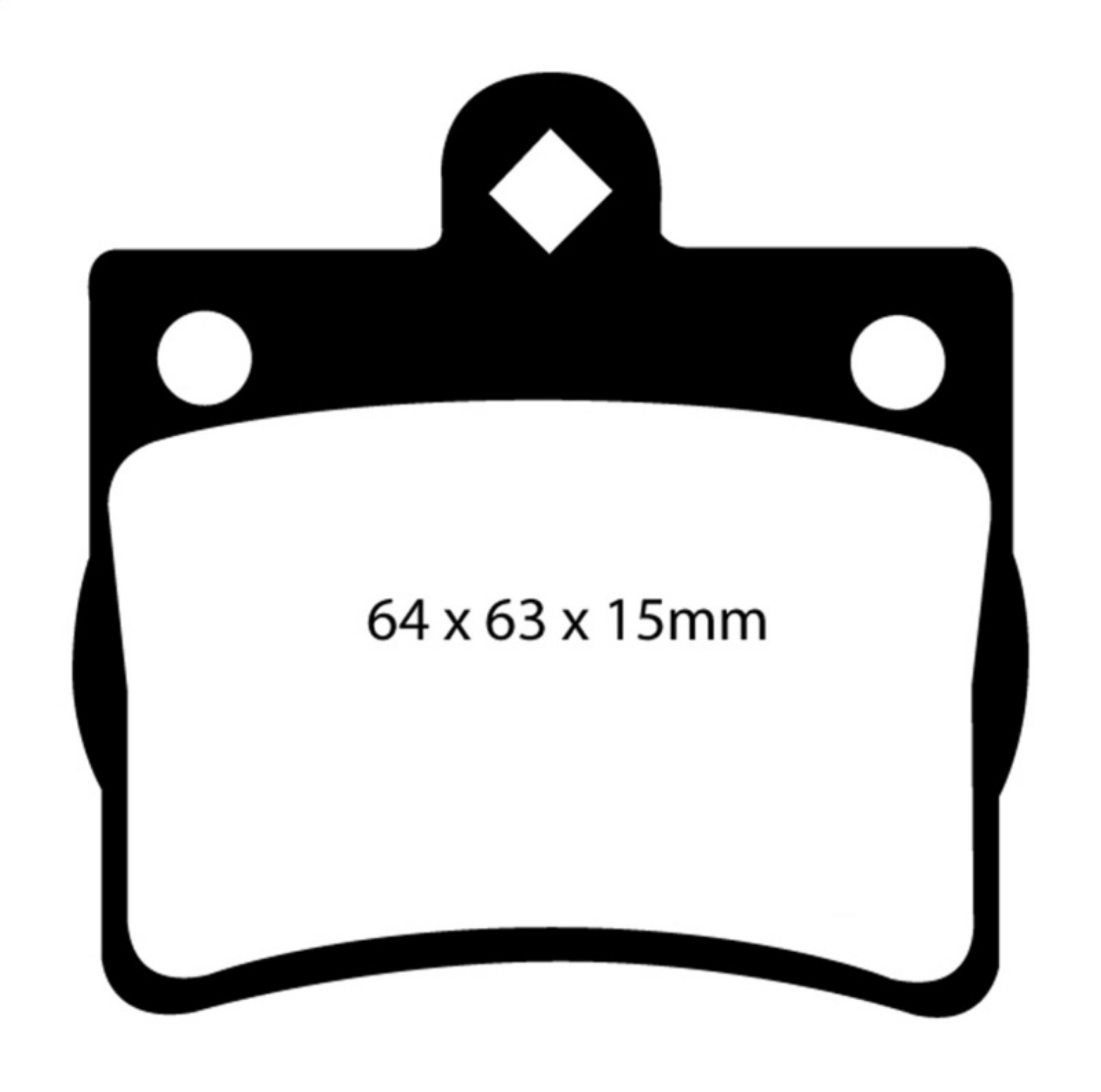 Picture of EBC 95-97 Mercedes-Benz C220 W202 2-2 Single Pin Rear Redstuff Rear Brake Pads