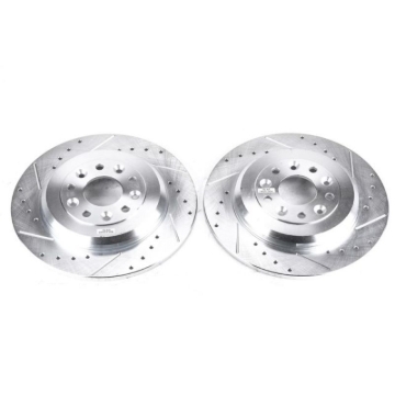 Picture of Power Stop 11-15 Ford Edge Rear Evolution Drilled & Slotted Rotors - Pair
