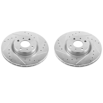 Picture of Power Stop 12-18 Fiat 500 Front Evolution Drilled & Slotted Rotors - Pair