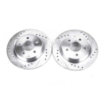 Picture of Power Stop 12-18 Ford Focus Rear Evolution Drilled & Slotted Rotors - Pair