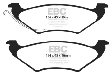 Picture of EBC 96-00 Chrysler Town & Country 3-3 15in Wheels Ultimax2 Rear Brake Pads