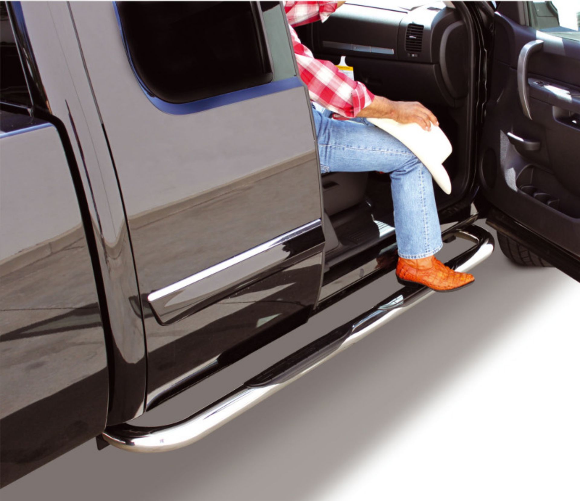 Picture of Go Rhino 15-20 Chevrolet Colorado 4000 Series SideSteps - Cab Length - Chrome
