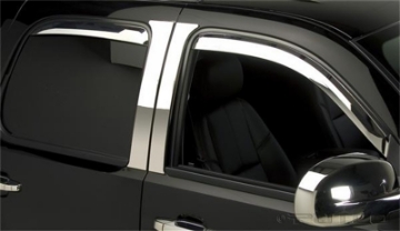 Picture of Putco 14-14 Chevrolet Silverado HD - Crew Cab Set of 4 Element Chrome Window Visors