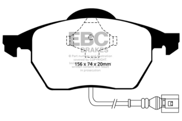 Picture of EBC 99-06 Audi TT 1-8 Turbo Ultimax2 Front Brake Pads