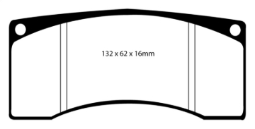 Picture of EBC Ford Saleen Mustang Alcon front calipers Redstuff Front Brake Pads