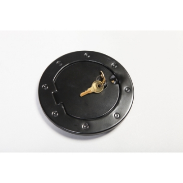 Picture of Rugged Ridge 07-18 Jeep Wrangler JK Black Locking Gas Cap Door