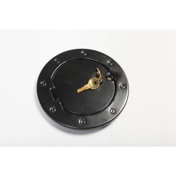 Picture of Rugged Ridge 07-18 Jeep Wrangler JK Black Locking Gas Cap Door