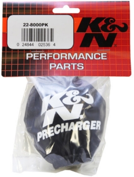 Picture of K&N Universal Precharger Air Filter Wrap - Round Straight - Black - 11in ID x 2in H