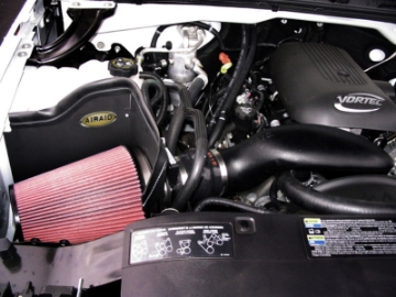 Picture of Airaid 2006 Chevy 4.8/5.3/6.0 (w/ Elec Fan/High Hood) CAD Intake System w/ Tube (Oiled / Red Media)