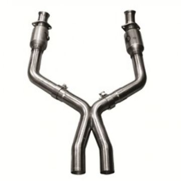 Picture of Kooks 05-10 Ford Mustang GT 4-6L 3V Auto-Manual 3in x 3in Race Exhaust Cat X Pipe Kooks HDR Req