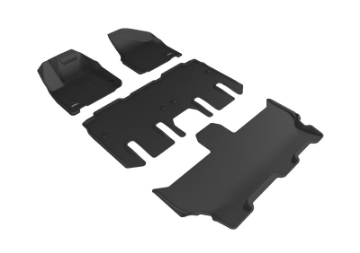 Picture of 3D MAXpider 2017-2020 Chrysler Pacifica-Voyager Kagu 1st & 2nd & 3rd Row Floormats - Black