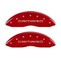 Picture of MGP 4 Caliper Covers Engraved Front & Rear Gen 4-Camaro Red finish silver ch