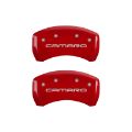 Picture of MGP 4 Caliper Covers Engraved Front & Rear Gen 4-Camaro Red finish silver ch
