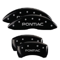 Picture of MGP 4 Caliper Covers Engraved Front & Rear Pontiac Black finish silver ch