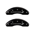 Picture of MGP 4 Caliper Covers Engraved Front & Rear With stripes-Dodge Black finish silver ch