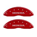 Picture of MGP 4 Caliper Covers Engraved Front & Rear Honda Red finish silver ch