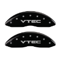 Picture of MGP 4 Caliper Covers Engraved Front & Rear Vtech Black finish silver ch