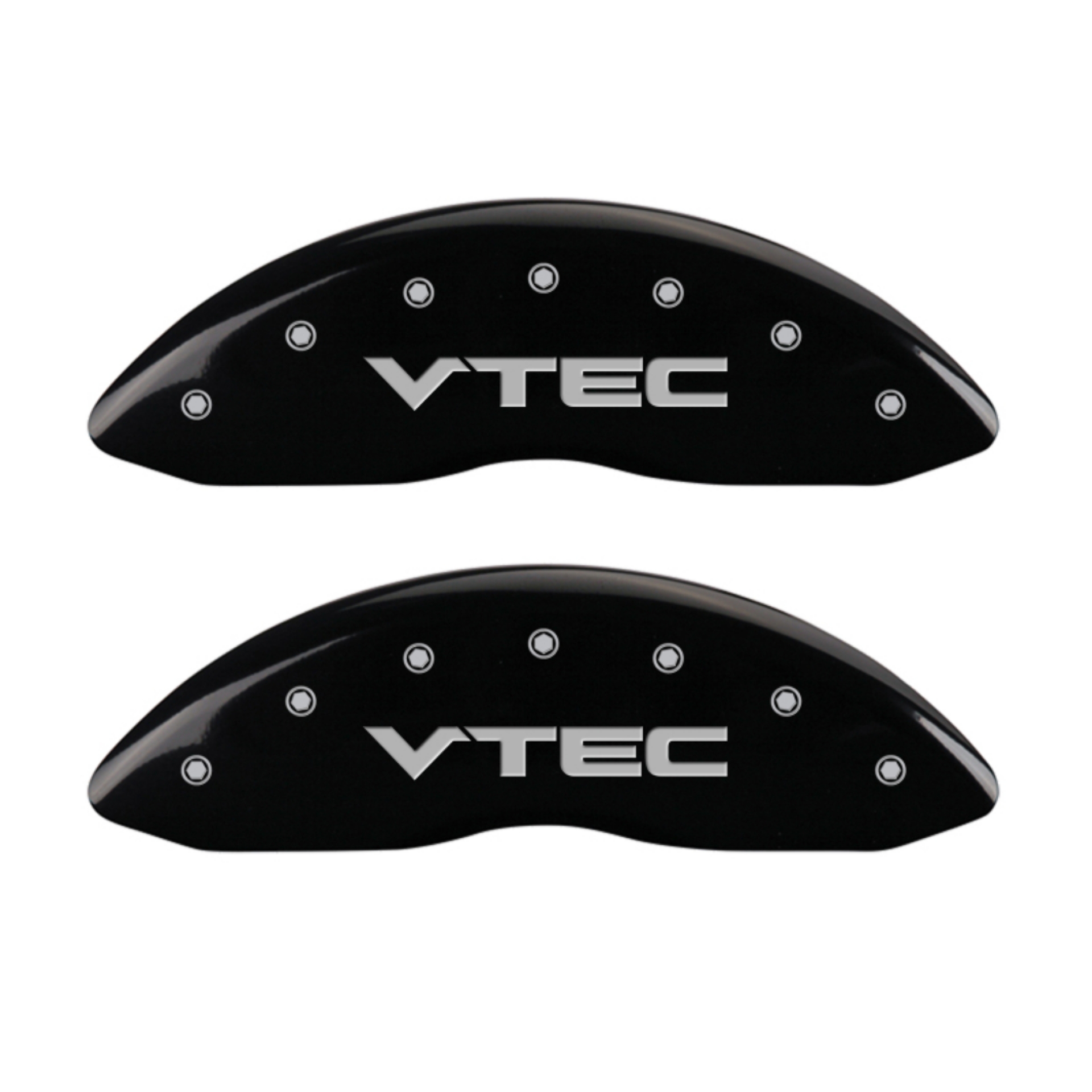 Picture of MGP 4 Caliper Covers Engraved Front & Rear Vtech Black finish silver ch
