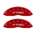 Picture of MGP 4 Caliper Covers Engraved Front & Rear Vtech Red finish silver ch