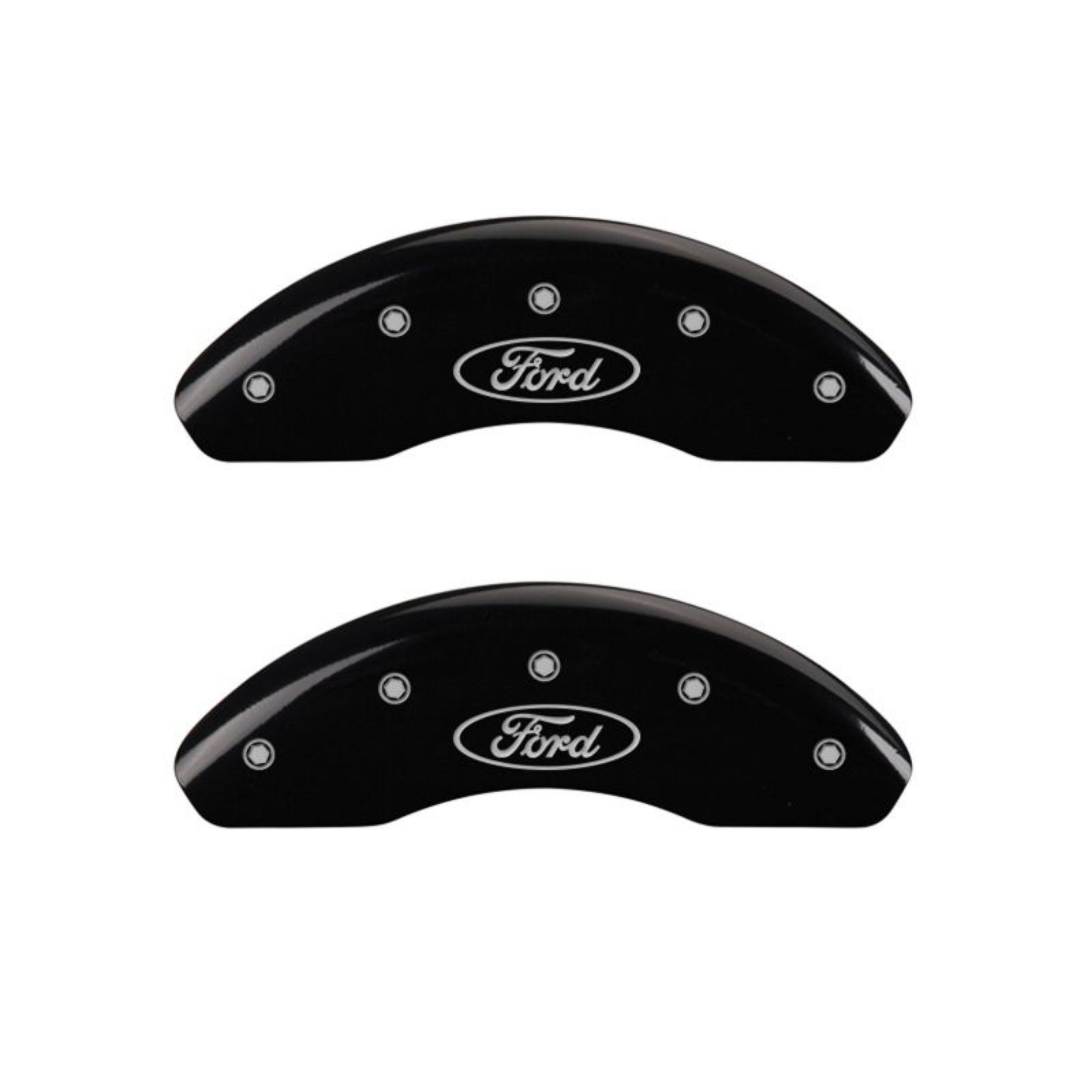 Picture of MGP 4 Caliper Covers Engraved Front & Rear Oval logo-Ford Black finish silver ch