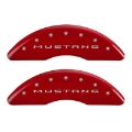 Picture of MGP 4 Caliper Covers Engraved Front 2015-Mustang Engraved Rear 2015-GT Red finish silver ch