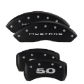 Picture of MGP 4 Caliper Covers Engraved Front 2015-Mustang Engraved Rear 2015-Bar & Pony Black fnsh silver ch