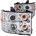 Picture of ANZO 2007-2013 Gmc Sierra 1500 Projector Headlights w/ Halo Chrome