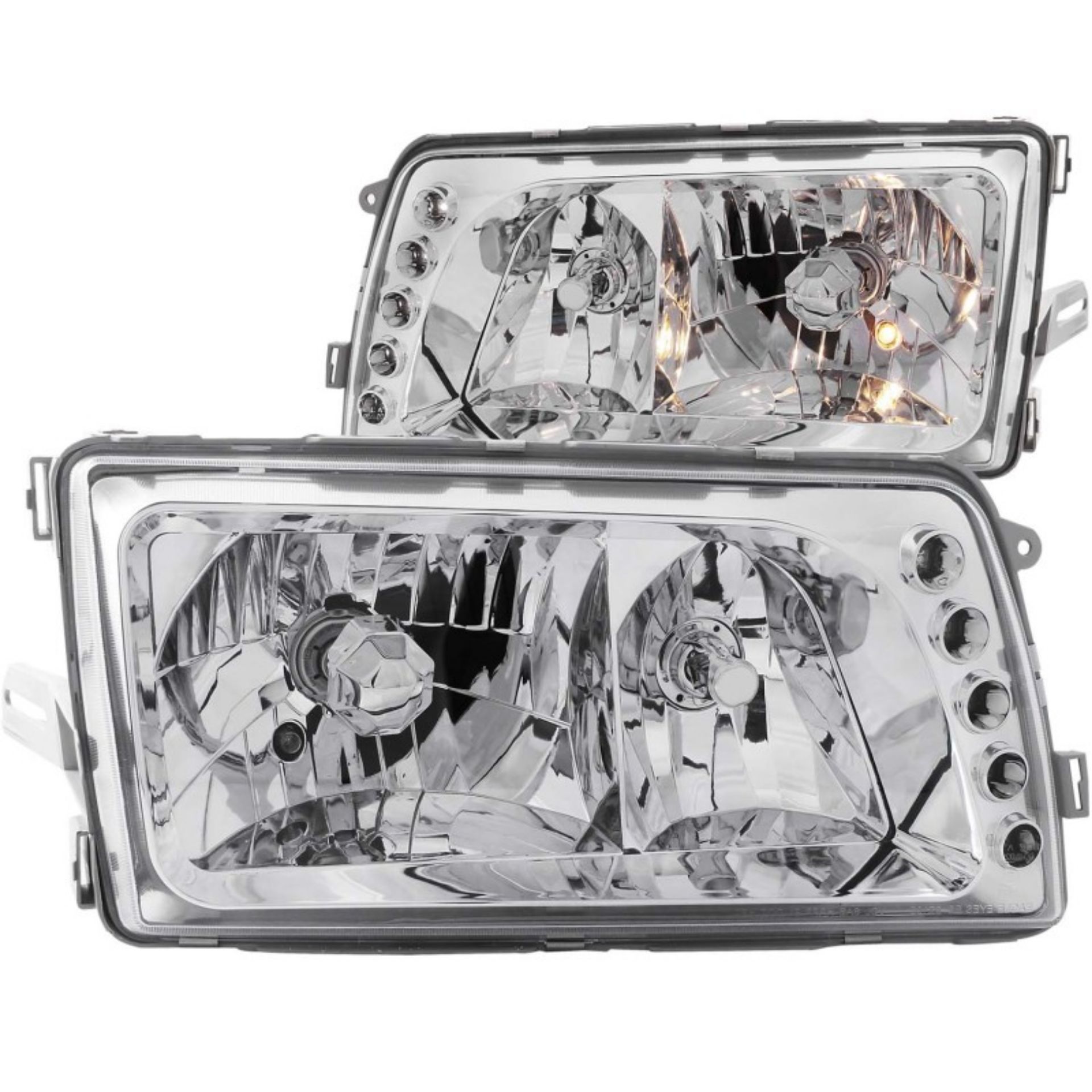 Picture of ANZO 1981-1991 Mercedes Benz S Class W126 Crystal Headlights Chrome