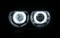 Picture of ANZO 2008-2014 Dodge Challenger Projector Headlights w/ Halo Black (CCFL) (HID Compatible)