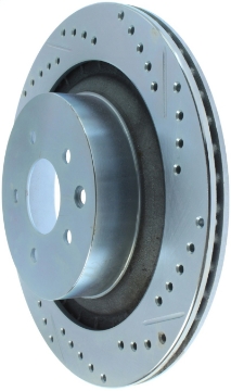 Picture of StopTech Select Sport 08-13 Infiniti G37 Slotted and Drilled Left Rear Brake Rotor