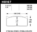 Picture of Hawk DTC-80 AP Racing/Alcon/Brembo 20mm Race Brake Pads