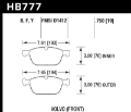 Picture of Hawk 03-14 Volvo XC90 (w/ 328mm Rotors) / 10-15 Volvo XC60 LTS Street Front Brake Pads