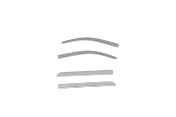 Picture of AVS 15-18 Chevy Silverado 1500 Crew Cab Low Profile Color Match Ventvisors 4pc - Silver Ice Metallic